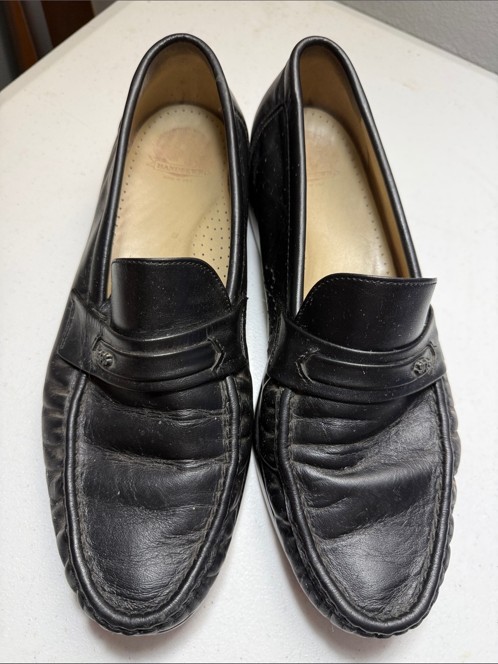 SAS Black Leather Men's Penny Loafers
